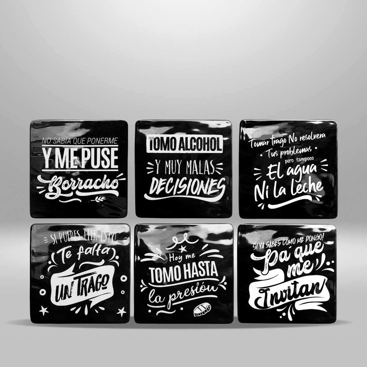 Set de 6 portavasos – Pa que me invitan