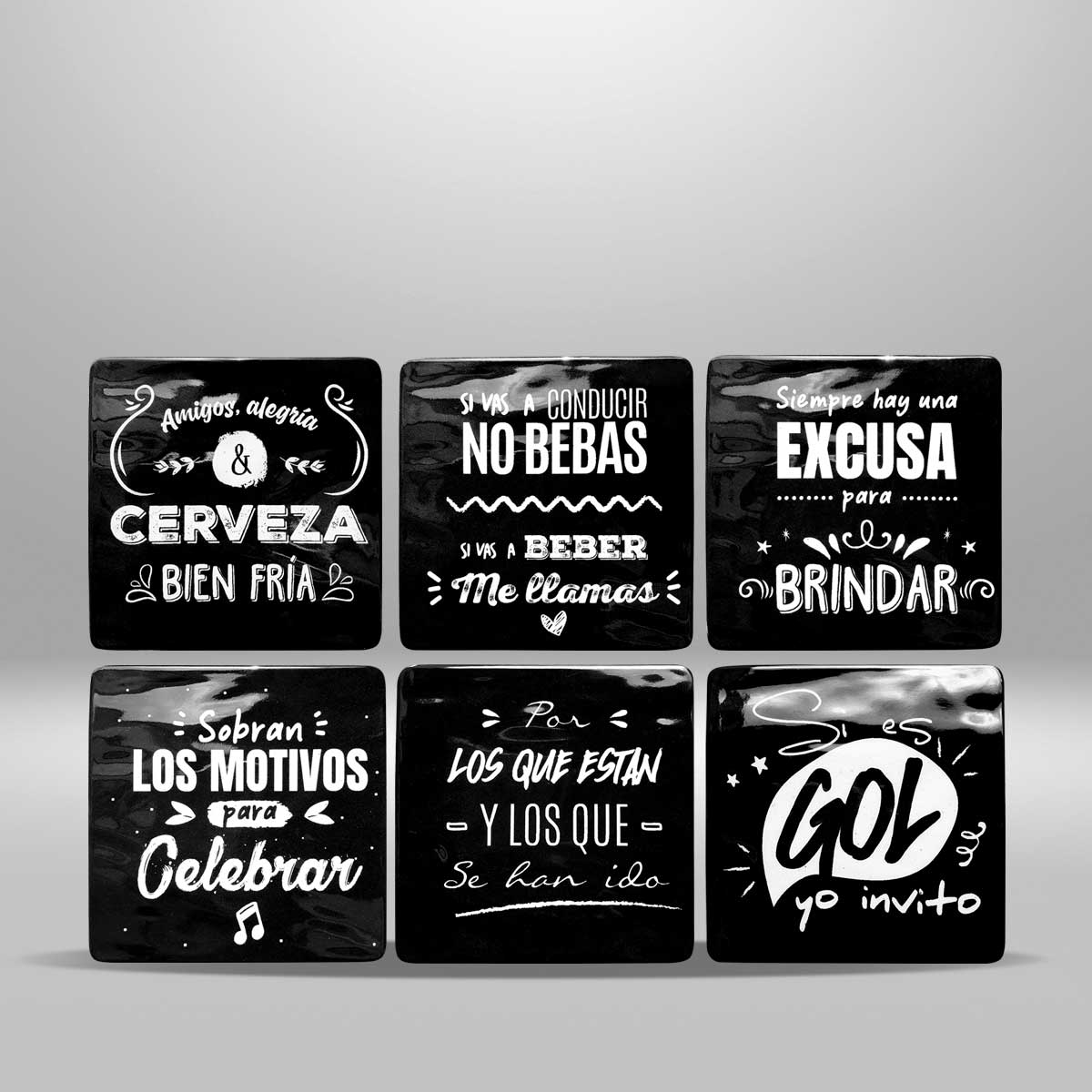 Set de 6 portavasos - Vamos a Celebrar