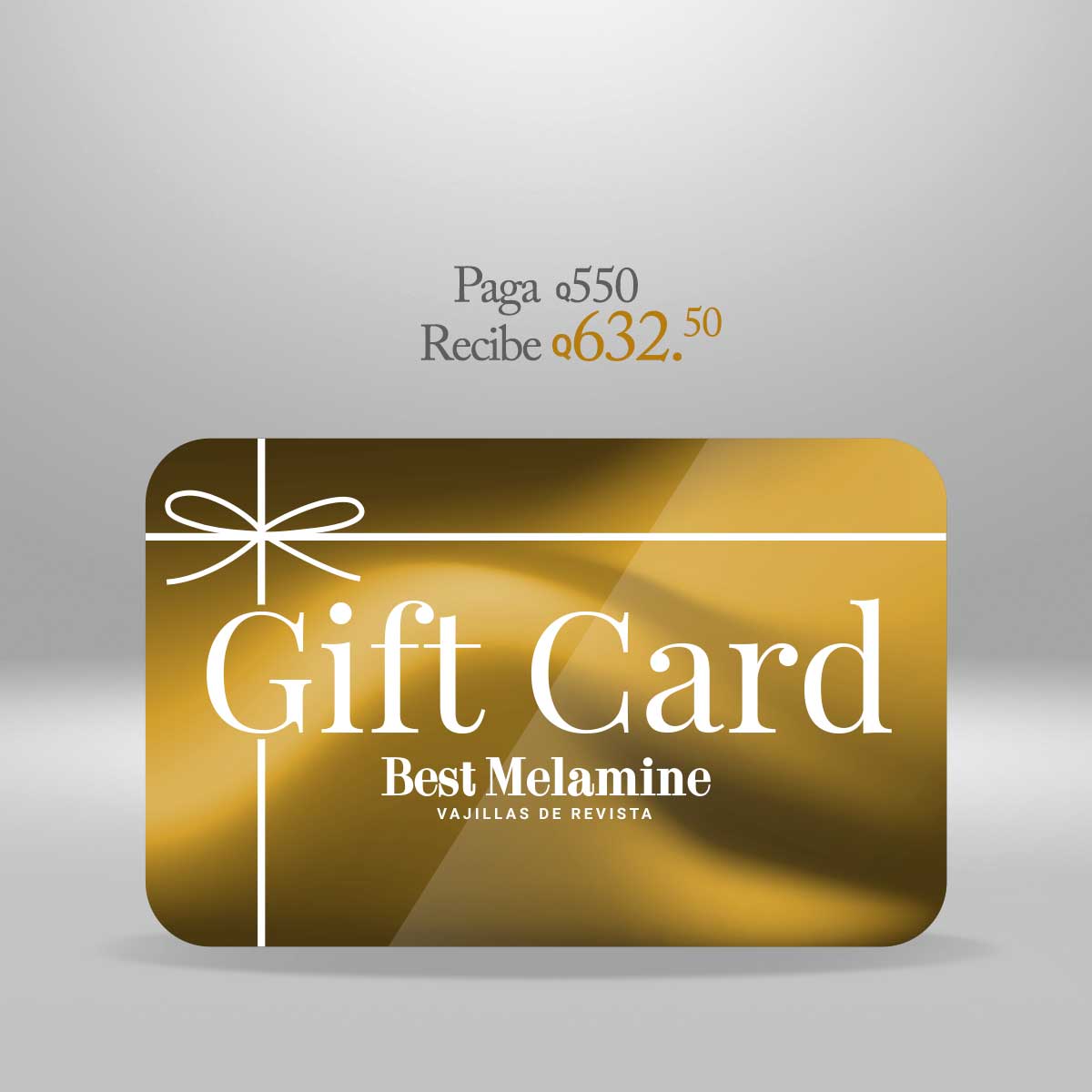 Gift Card Gold con 15% de bonificación