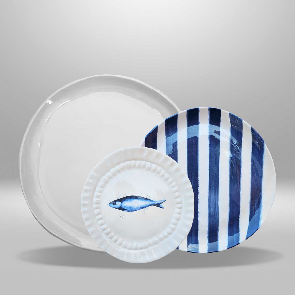 Set de 3 Piezas Tropical Stripes Blue