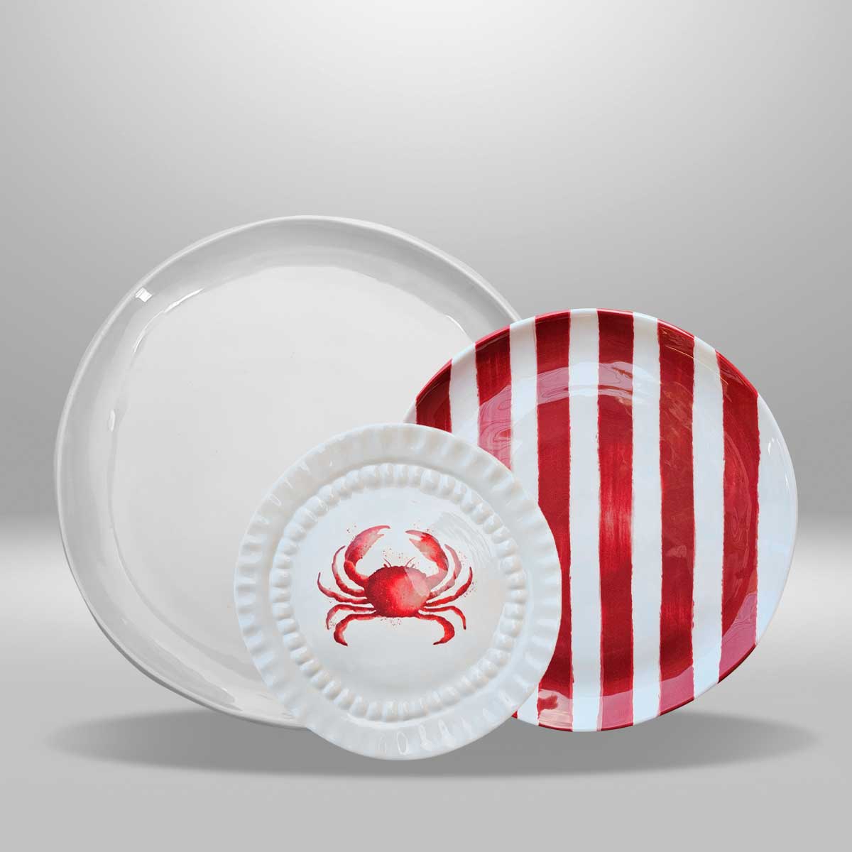 Set de 3 Piezas Tropical Stripes Red