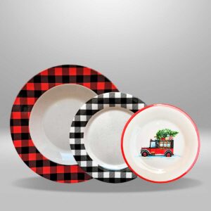 Set de 3 piezas - Buffalo Plaid Carrito