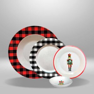 Set de 4 piezas - Buffalo Plaid Cascanueces