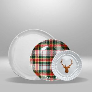 Set de 3 piezas- Royal Tartan Blanco
