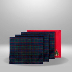 Set de  4 Individuales- Royal Tartan Cuadros Azules