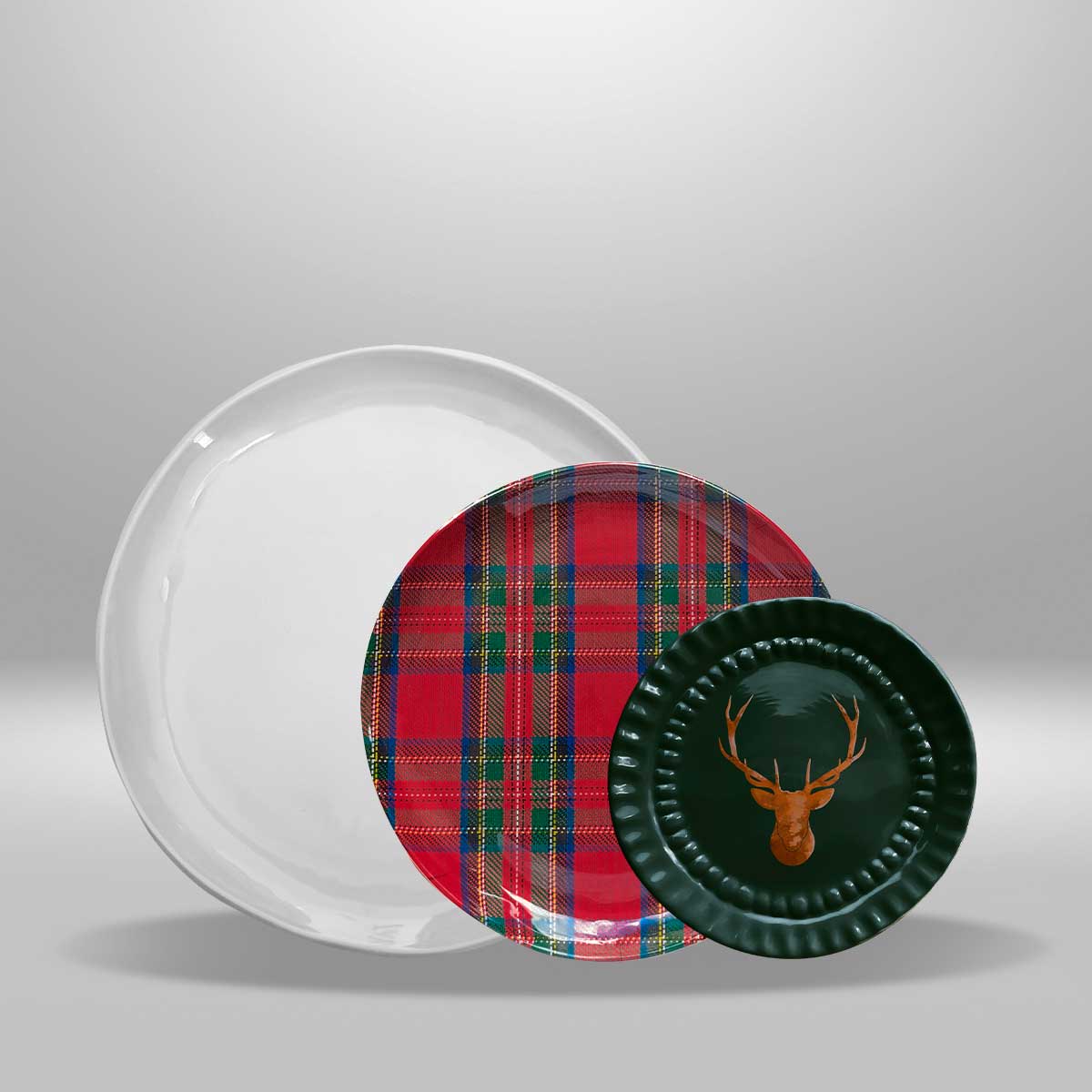 Set de 3 piezas- Royal Tartan Verde