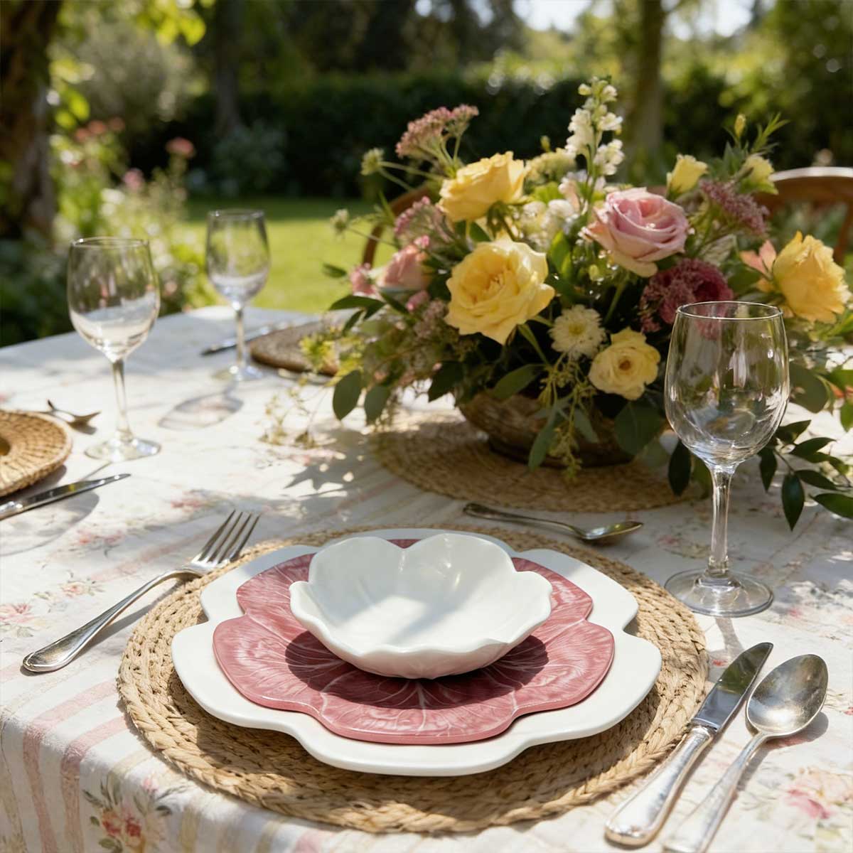 Colección Pink Cabbage elaborada en 2026 en Guatemala por Best Melamine Vajilla resistente con diseño – Set de 5 piezas