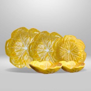 Colección Yellow Cabbage elaborada en 2026 en Guatemala por Best Melamine Vajilla resistente con diseño – Set de 5 piezas