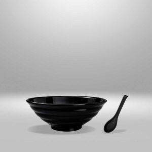Set de 2 Piezas - Bowl y cuchara Ramen Black