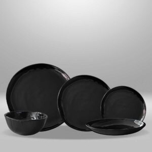 Set 5 piezas - Línea Simple Round Black