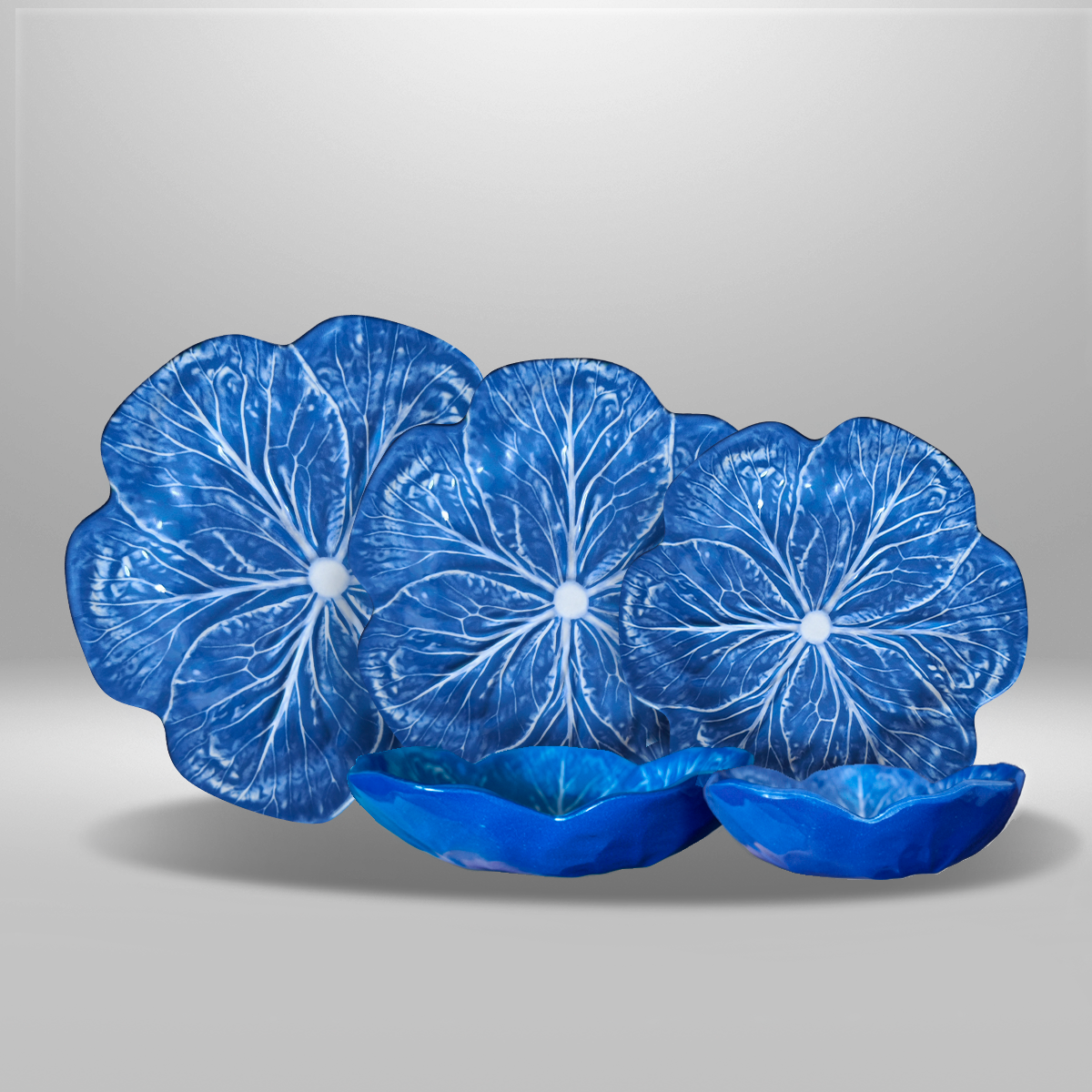 Blue Cabbage Collection- Set de vajilla – 5 piezas
